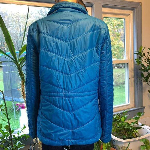 Y2K Guess Nylon Quilted Puffer Coat Jacket Fall Winter Zip Up Women M/L Pocket - Picture 5 of 8